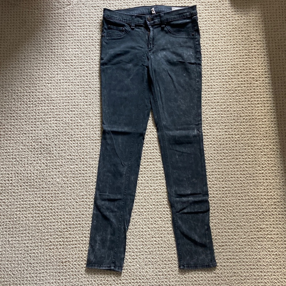 Skinny Soft Rag and Bone Jean Leggings in Charcoal Grey